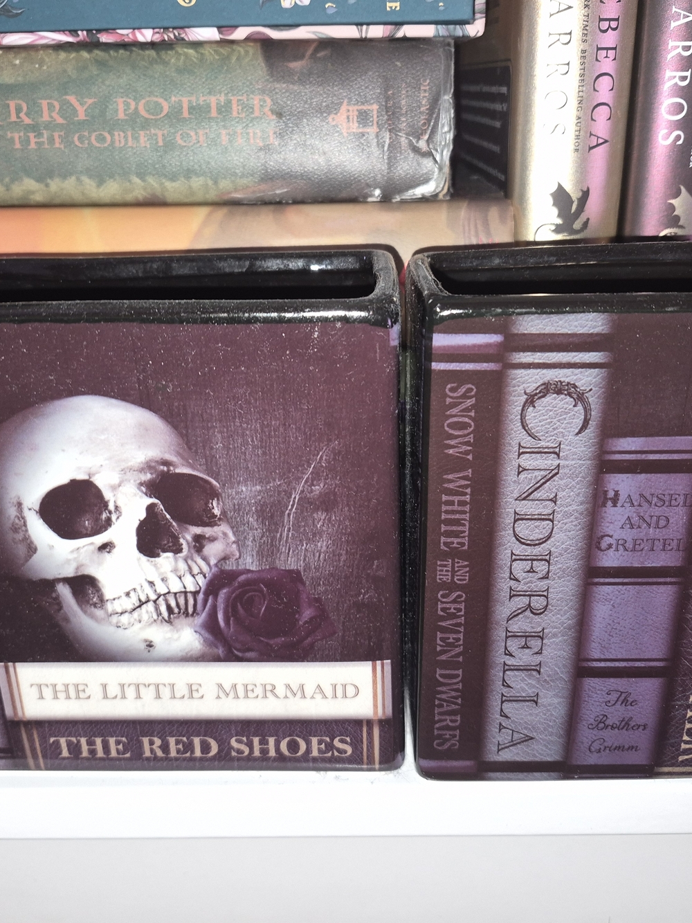 Micheals Gothic Glass Bookstyle Vases